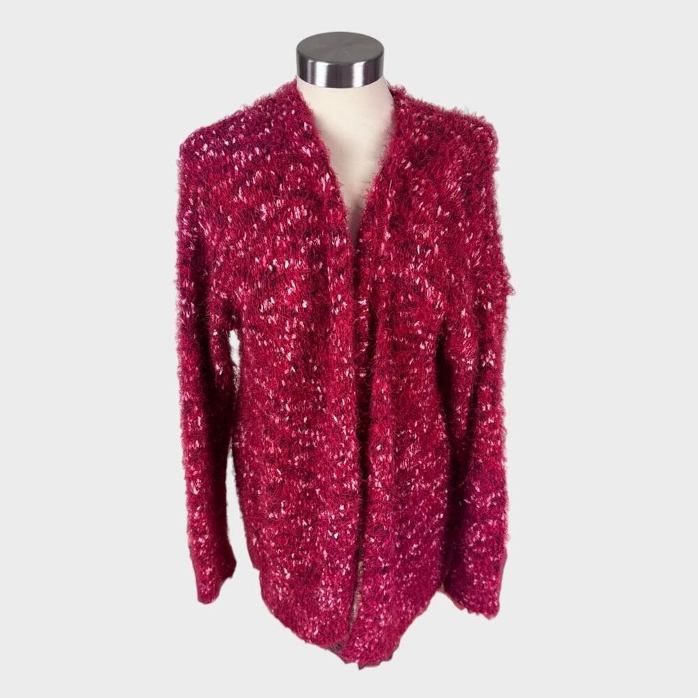 Maurices Womens Large Open Front Fuzzy Cardigan S… - image 1